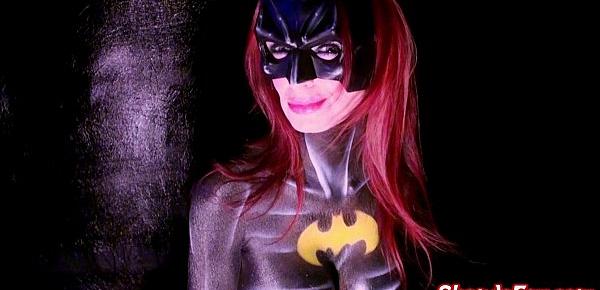  Canadian MILF Shanda Fay is BatGirl and Gets Off With Big Toy!